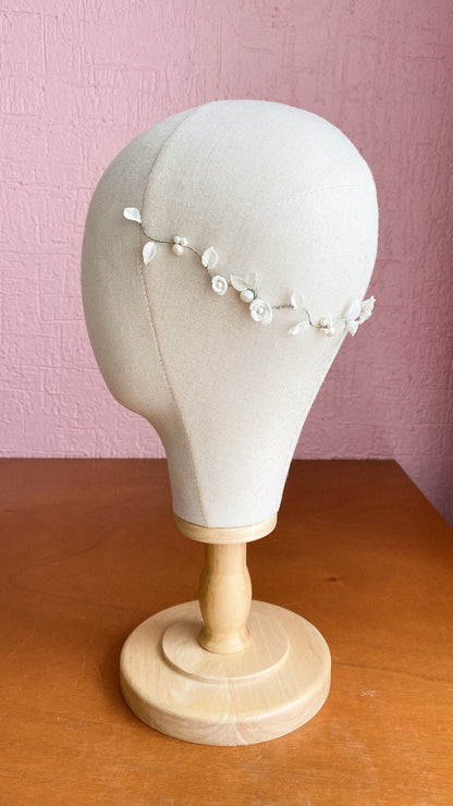 Guía mini rosas y hojas porcelana